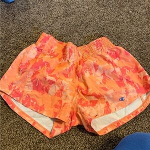 Champion Vibrant Orange and Pink Shorts